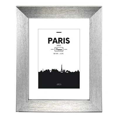 Afbeelding van Hama Kunststof fotolijst &quot;Paris&quot; (fotolijst 30 cm x 40 cm, rand 20 mm 15 mm, voor fotoformaat 28 spiegelglas, polystyreen (PS), met haken) zilver