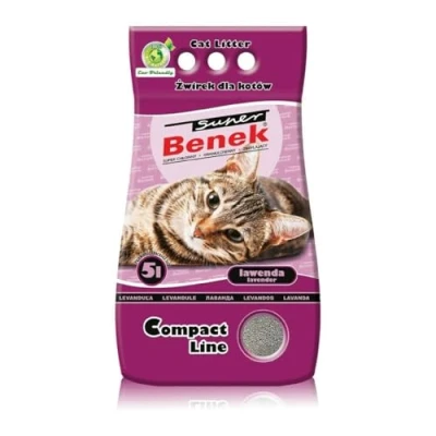 Afbeelding van Certech Super Benek Compact Lavendel Klonterende kattenbakvulling 5 l