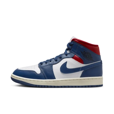 Afbeelding van Air Jordan 1 Mid French Blue (Women&#039;s) BQ6472 146 Maat 43 BLAUW Schoenen