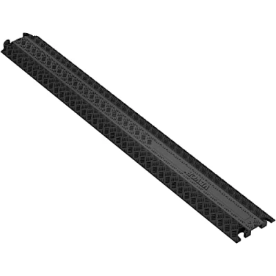 Image de Câble de protection rampe VEVOR 4x1,3 cm passage Sol Tpr Capacité Charge 907 kg Goulotte Passe Ralentisseur Modulaire pour Protéger Fils
