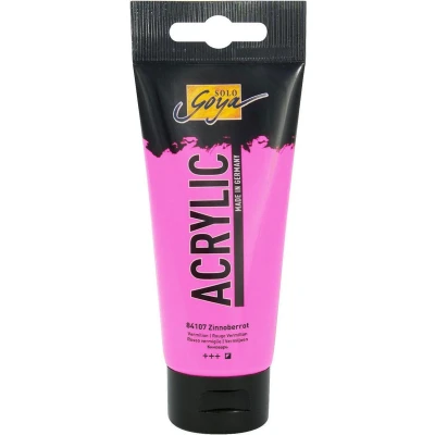 Afbeelding van Solo Goya Fluoriserend Roze Acrylverf 100ml tube Hoge kwaliteit A merk