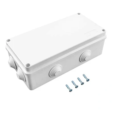Afbeelding van QWORK Universele elektrische aansluitdoos, IP65, stofdicht, 200 x 100 70 mm, wit
