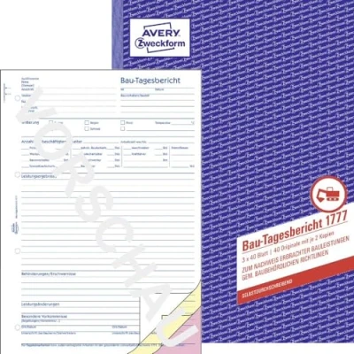 Afbeelding van Avery 1777 Pink White Yellow Cardboard A4 210 x 297 mm 40 pages