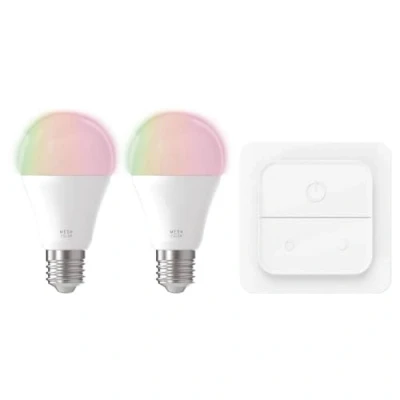 Afbeelding van EGLO connect.z Smart Starterspakket 2x E27 LED Lampen Wall Switch Instelbaar RGB &amp; wit licht Dimbaar Zigbee