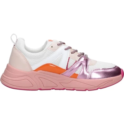 Afbeelding van SUB55 Sneakers laag, Dames, Maat: 37, Roze Kunststof/ textiel