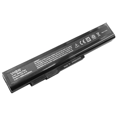 Afbeelding van vhbw Batterij compatibel met Medion Akoya E6234, E7201, E7220, E7221, E7222, P6634, P6816 (5200 mAh, 10,8 V, Li Ion, zwart)