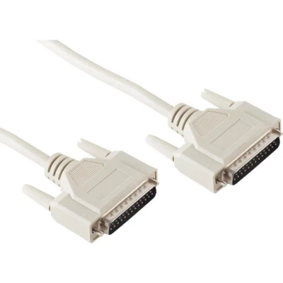 Afbeelding van Seriële RS232 kabel 25 pins SUB D (m) / gegoten connectoren 5 meter
