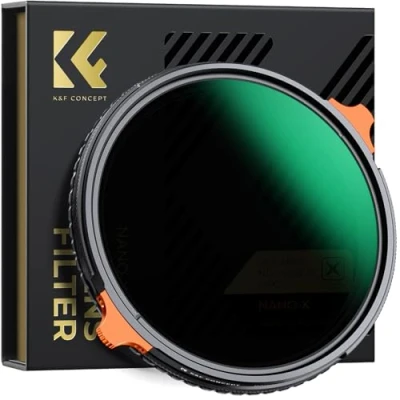 Afbeelding van K&amp;F Concept 37 mm polarisatiefilter en ND Variabele ND4 64 zonder blauw kruis, X 2 in 1, 6 stops, 28 Nano coatings, waterdicht, krasbestendig, voor lens