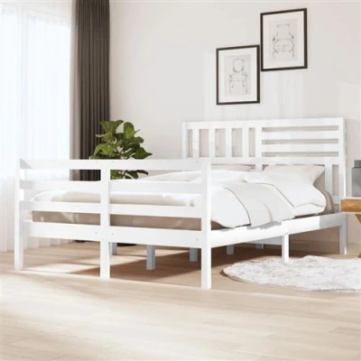 Image de vidaXL Cadre de lit sans matelas blanc 120x200 cm bois massif3104864