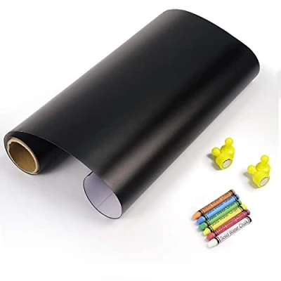 Afbeelding van Tafelfolie magnetisch zelfklevend 60 x 40cm, incl. magneetfolie, 6 stofvrij krijt, 4 magneten