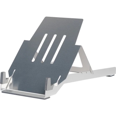 Afbeelding van R Go Riser Basic laptop stand, ergonomic folding and adjustable riser, AGR certified,lLightweight Hylite aluminium, for 10 22 inch laptop/MacBook, silver