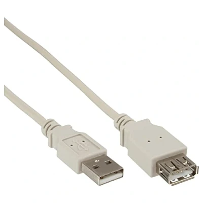 Afbeelding van USB naar verlengkabel USB2.0 tot 1A / beige 3 meter
