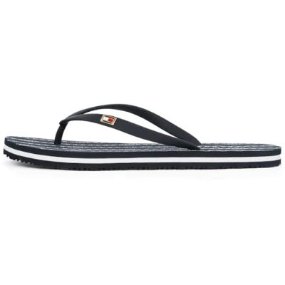 Afbeelding van TOMMY Hilfiger Strap Beach Sandal teenslippers voor dames, Ruimte Blauw, 39 EU