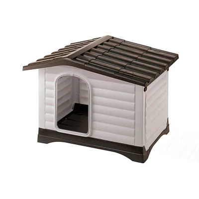 Afbeelding van Ferplast Dogvilla Grijs&amp;Bruin Hondenhok 73x59x53 cm