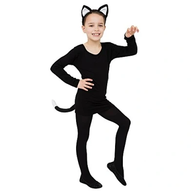 Afbeelding van Bristol Novelty Set met oren en kattenstaart, uniseks, kinderen, DS156, zwart, Eén maat