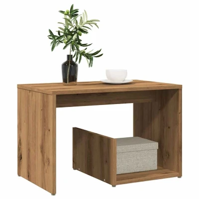 Afbeelding van vidaXL Bijzettafel 59x36x38 cm bewerkt hout artisanaal eikenkleurig