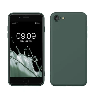 Afbeelding van kwmobile telefoonhoesje geschikt voor Apple iPhone SE (2022) / (2020) 8 7 Hoesje smartphone Back cover in blauwgroen