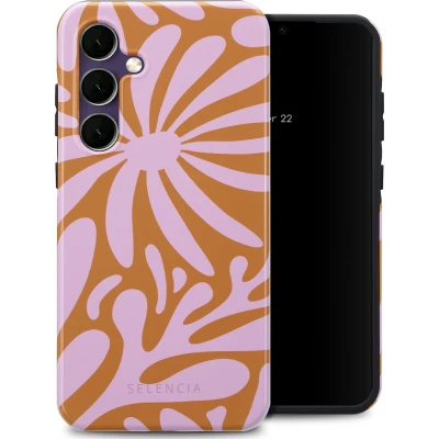 Afbeelding van Selencia Hoesje Geschikt voor Samsung Galaxy S24 FE Vivid Backcover Modern Bloom Pink