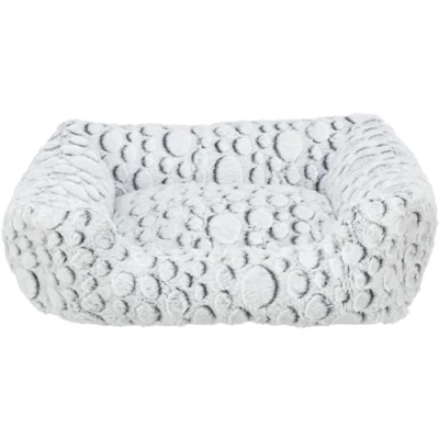 Afbeelding van Trixie Hondenmand Mila Hoekig Pluche Wit / Grijs 60X50 CM (410543)