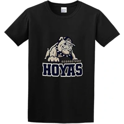 Afbeelding van jiashunbi Georgetown Hoyas Jack T shirt imprimé col rond pour homme, Noir , L