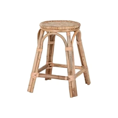 Afbeelding van Kruk Home ESPRIT Natuurlijk vlechtwerk Rotan 37 X 49,5 cm