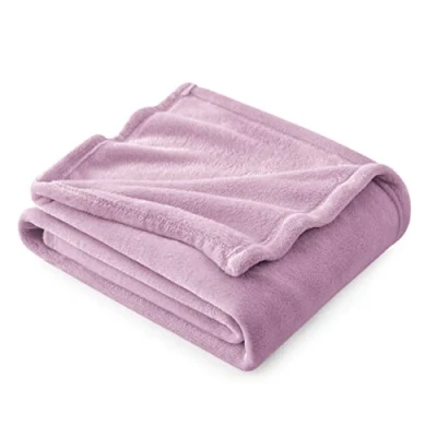 Afbeelding van Bedsure Bankdeken, fleecedeken, paars, 150 x 200 cm, flanel, voor 2 personen, zacht en warm