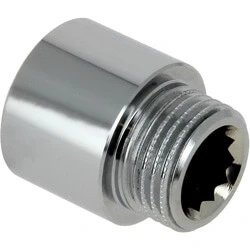 Afbeelding van Messing draadfitting kraanverlengstuk verchroomd 1/2 x