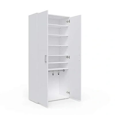 Afbeelding van VICCO Schoenenkast met laarzenvak TORGE schoenenrek gang wit 180 x 80 cm kast schoenenstandaard laarsenkast