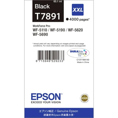 Afbeelding van Epson T7891 C13T789140 Inktcartridge Zwart