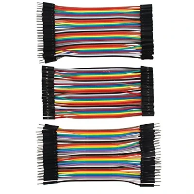 Afbeelding van HALJIA 120 stuks DuPont jumper kabels voor breadboard 40 mannelijk vrouwelijk, mannelijk, vrouwelijk meerkleurig, 10 cm