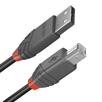 Image de Lindy Anthra Line Câble USB (M) pour type B 2.0 7.5 m rond noir