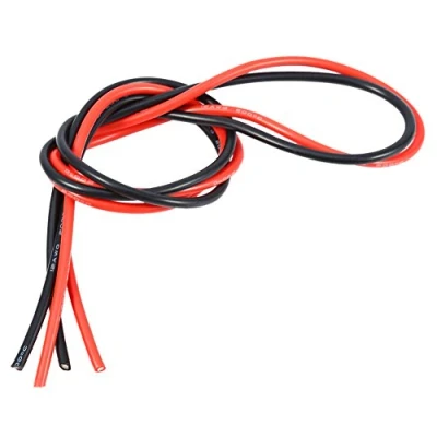 Afbeelding van 12AWG 2 m flexibele siliconen elektronische kabel vertind koper gestranded 12 gauge draad voor RC speelgoedmodellen (1 rood + 1 zwart)