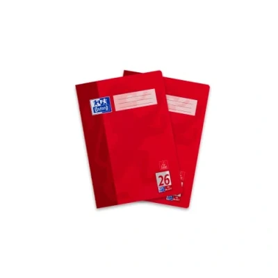 Afbeelding van Oxford schoolschrift A4 gelinieerd liniatuur 26 geruit Formaat DIN rood