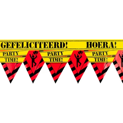 Afbeelding van Afzetlint Gefeliciteerd 12mtr