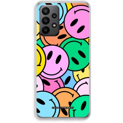 Afbeelding van Case Company® hoesje geschikt voor Samsung Galaxy A23 Smiley N1 Soft Cover Telefoonhoesje Bescherming aan alle Kanten en Schermrand