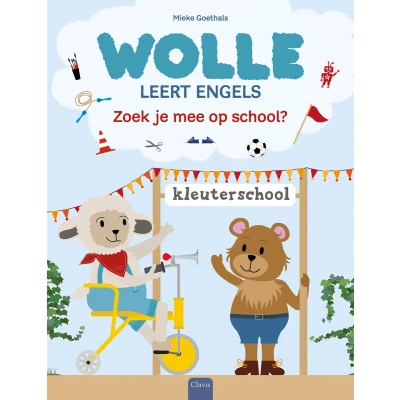 Afbeelding van Wolle leert Engels Zoek je mee op school?