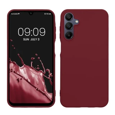 Afbeelding van kwmobile telefoonhoesje geschikt voor Samsung Galaxy A15 5G Hoesje smartphone Back cover in bordeaux violet