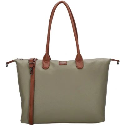 Afbeelding van Charm London Buckingham Schoudertas 15,6 inch Werktas Laptoptas Laptopvak A4 Olijfgroen