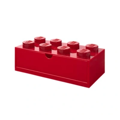 Afbeelding van LEGO Opbergbox Bureaulade Brick 8 Kunststof Rood