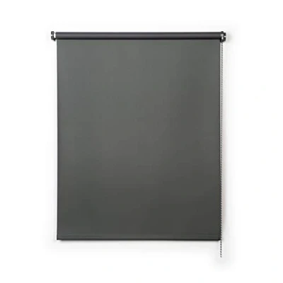 Afbeelding van STORESDECO Verduisterend rolgordijn voor ramen en deuren kleur grijs, 100 cm x 250