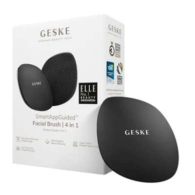 Afbeelding van GESKE SmartAppGuided™ 4 in 1 gezichtsborstel Gezichtsreinigingsborstel Zachte siliconen borstel Professionele gezichtsreiniging Gezichtsreinigingsapparaat Huidreiniging