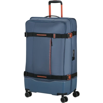 Afbeelding van American Tourister Reiskoffer Urban Track COATED Spinner (4wiel) L Navy/orange 3,6 kg