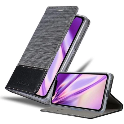 Afbeelding van Cadorabo Hoesje geschikt voor Apple iPhone 11 in GRIJS ZWART Beschermhoes met magnetische sluiting, standfunctie en kaartvakje Book Case Cover Etui