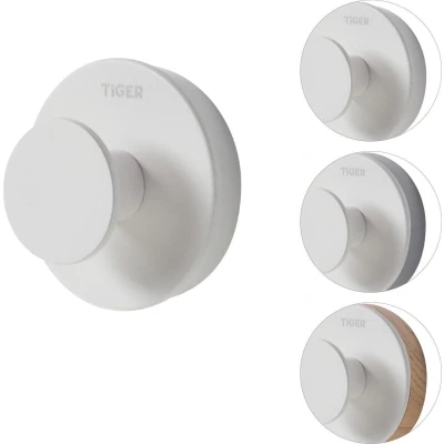 Afbeelding van Tiger Urban Handdoekhaak groot (1x) ø 5 cm Inclusief 2 decorringen Wit