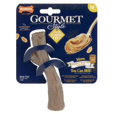 Afbeelding van Nylabone Gourmet Stick Pindakaas Hondenspeelgoed Medium