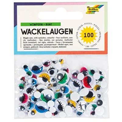 Afbeelding van Plakogen Folia met bewegende pupillen zak a 100 st assorti