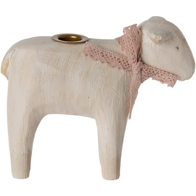 Afbeelding van Maileg kaarshouder lam roze 8 cm