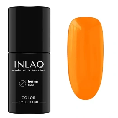 Afbeelding van INLAQ® Nagellak, semi permanent, oranje, 6 ml, uv gelnagellak, Hema vrij, Neon Spectrum collectie, langhoudende nagellak