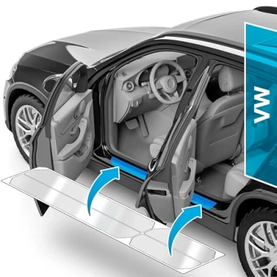 Afbeelding van Lak beschermingsfolie voor Tiguan 2 (II) AD1 I 2016 2022 autodeurdrempels, transparant