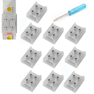 Afbeelding van YUTOKEER Daiwu 10 stuks 2 polige LED strip connectoren (10 mm strip)